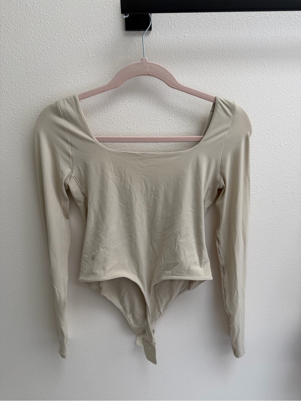 Lululemon Women’s Long Sleeve Square Neck Wundermust Bodysuit - Cream